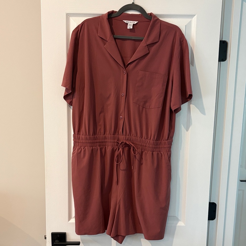 Athleta Rust/Mauve Romper size xl